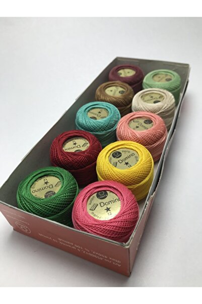 domino Çiçek Tuhafiye 12 Kanaviçe Yumak 10adet 2.set