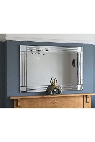 ant home Model Star Dekoratif Desenli Bizoteli Salon Ofis Konsol Aynası 75x50