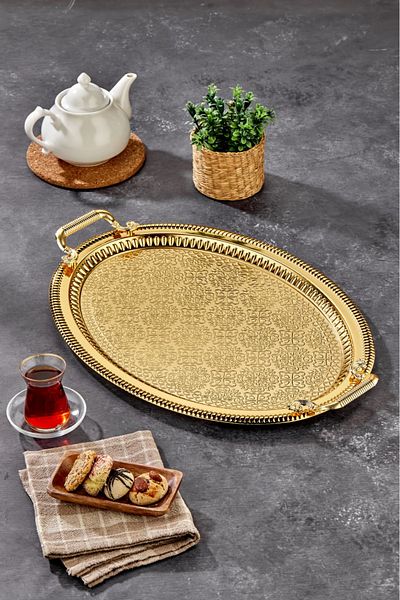 Cooker Special Series Oval Model Luxury Stainless Steel Presentation Tray