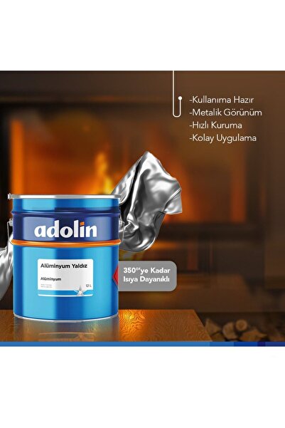 ADOLİN Alüminyum Yaldız Isıya Dayanıklı Boya