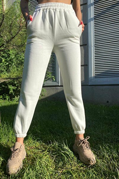 ışıltıbutik Γυναικεία Ψηλόμεση Τριών Κλωστών Χειμερινή Φλις Φούτερ