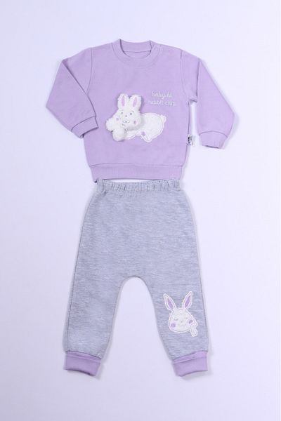 HÇM Girl's Tracksuit Set - Rabbit Printed B60
