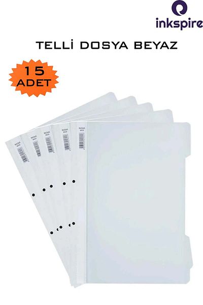 inkspire 15 Pieces A4 White Ring Binder - Economical Quality 1 Pack Office Desk School Binder