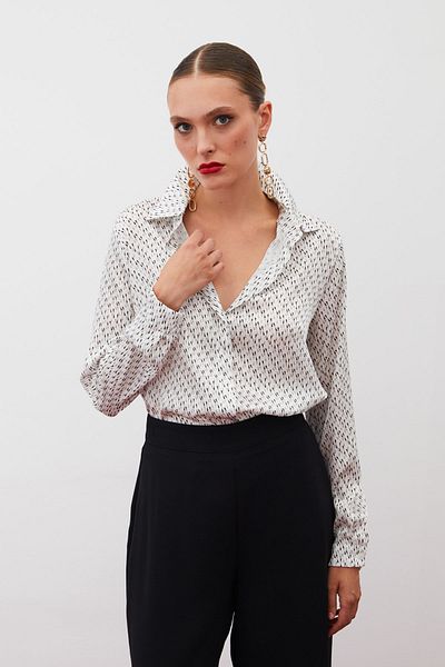Sateen Cămașă Clasică - ECRU