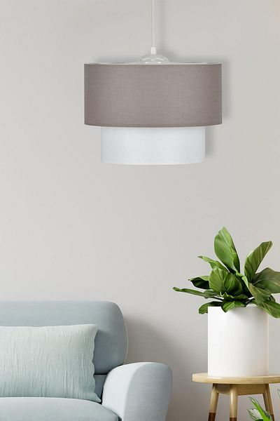D-light Melon Pasta 25' Anthracite White Chandelier
