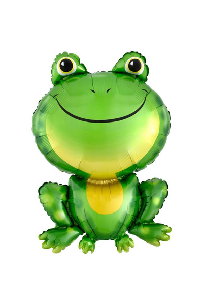 kidspartim بالون فويل كبير مقاس 93x59 سم - ضفدع