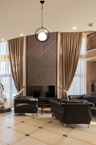 D-light Daire Tekli Avize Siyah