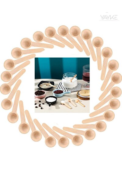 FOBHOME Mini Ahşap Kaşık Baharat Tuz Kaşık Baharat Reçeli Kahve Çeşni Bal Çay...