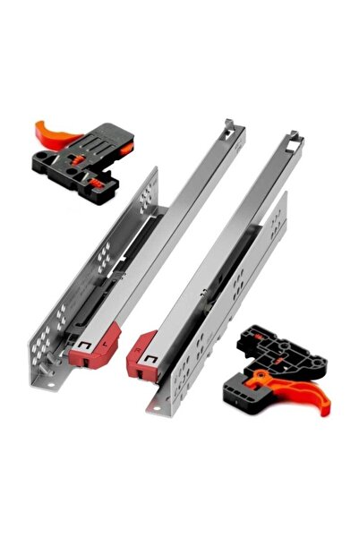 SAMET Ultimate 45 Cm Ray Tek Açılım Frenli Çekmece Rayı Mandal