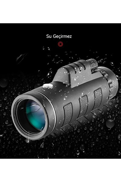 TechTic 40x60 Dürbün Ultra Zoom Monoküler Teleskop El Dürbünü 8000mt Pusula T...
