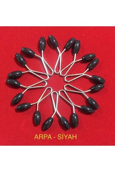 ERGÜL Scarf Clips 12 Pieces - Black Arpa Model