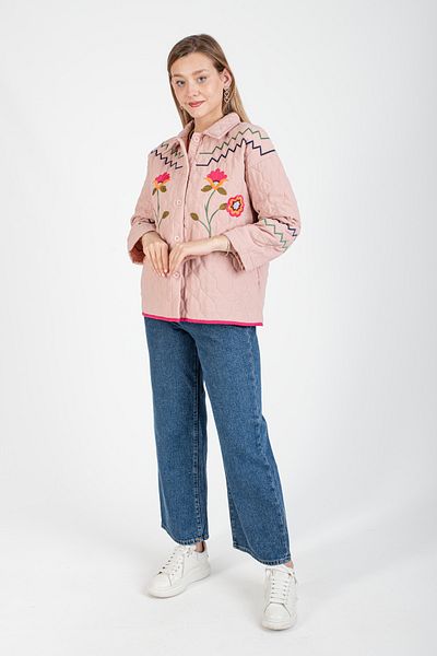 Hatun Atila Hatunatila Embroidered Quilted Jacket - 7658-2
