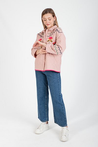 Hatun Atila Hatunatila Embroidered Quilted Jacket - 7658-2