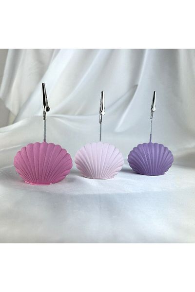 oasis decoration Pink Tones Oyster 3-Piece Note Holder Set, Photo Holder