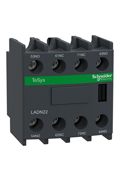 ELECTRIC LADN22 Kontak Bloğu, Yardımcı, 2NO/2NC, 10 A, 600 V, 4 Kutuplu