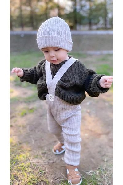 Pijamayo Flexible Knitwear Unisex Overalls - Cross Strap and Adjustable Length