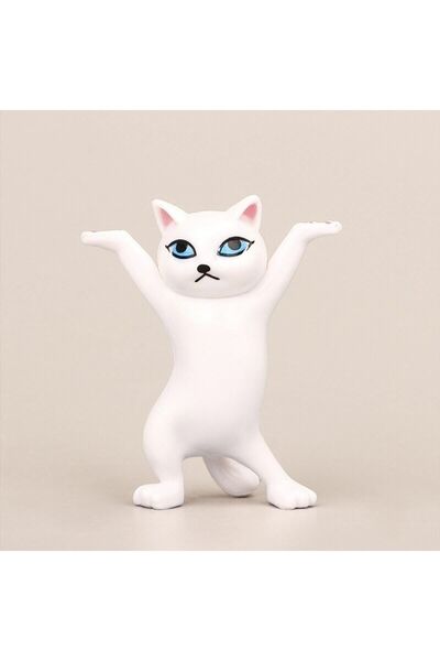 Feniks Ticaret Kedi Kalem Tutucu, Kulaklık Tutucu Stand, Masaüstü Kalemlik, Kedi Figür, Catholder