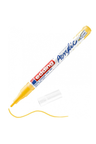 Edding Marker Acrylic Fine Tip Traffic Yellow 905-10-Pkt