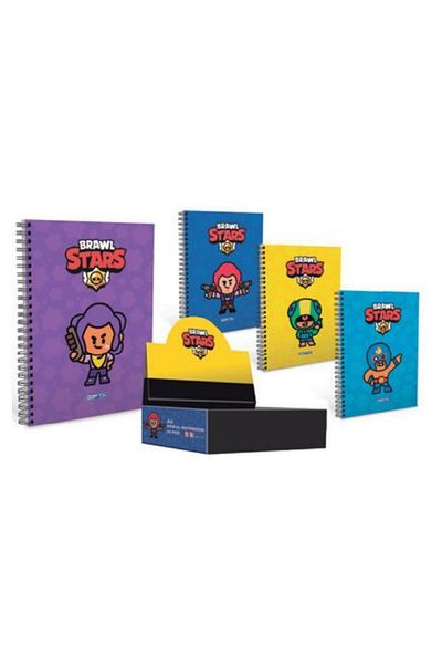 Gıpta دفتر ملاحظات بغطاء من الورق المقوى مقاس A6 من Brawl Star Spiral