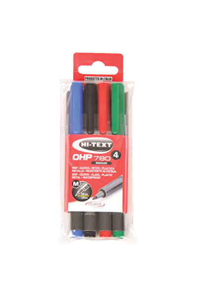 Genel Markalar Hi-text Asetat Kalemi Permanent M Seri 4 Renk 780m4pvc
