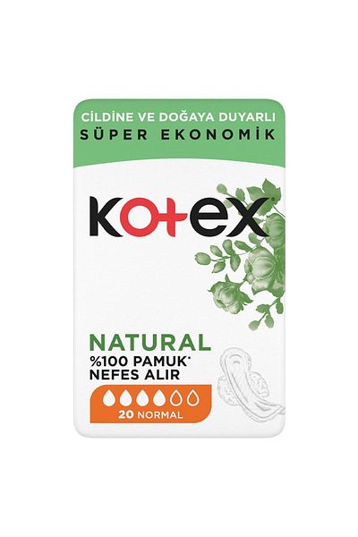 Kotex Super Economical Natural Sanitary Pads - Normal Pack of 20