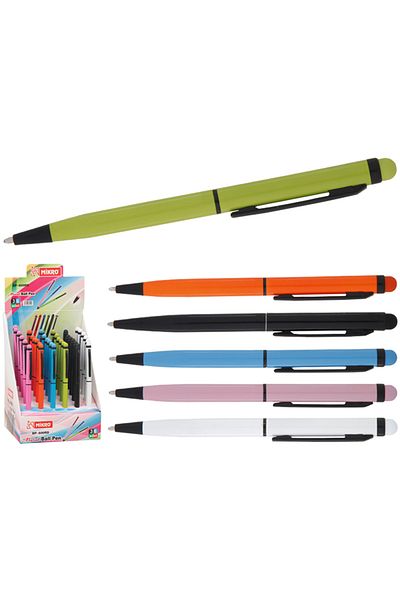 Mikro Metal Ballpoint Pen - 36 Pieces Bp-500Rd-36-Pkt