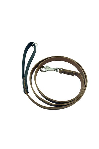 Rebel Dog Premium Genuine Leather Leash, Collar Double Color 1,8Cm//150Cm