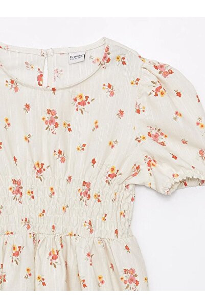 LC Waikiki LCW Kids Crew Neck Floral Girl's Dress