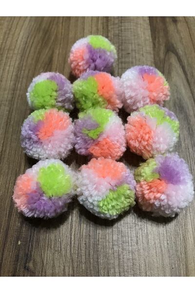 Kartopu Multi Wool Pompom Πολύχρωμο 10 Τεμάχια