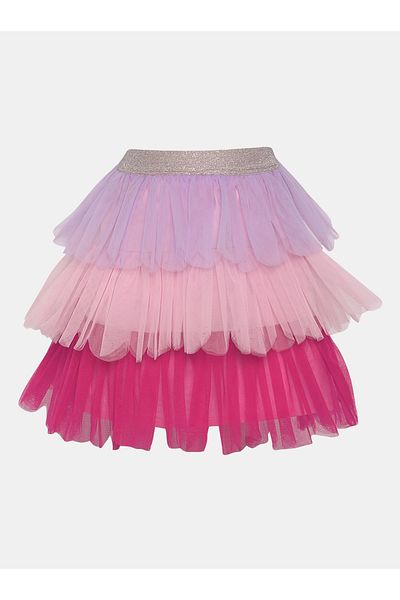 Styli Ruffle Layer Mesh Skirt