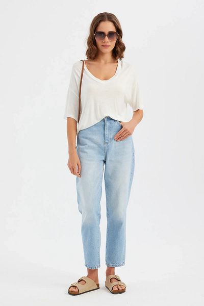 Hiccup Tricou țesut cu mânecă scurtă cu gât rotund