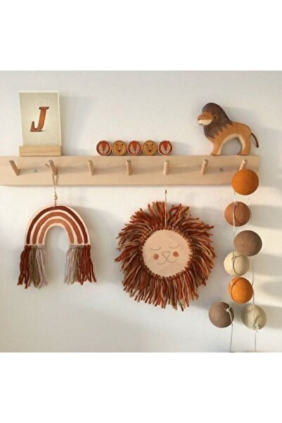 Genel Markalar Doğal Ahşap Moden Tasarım Askılık 7 Askılı Antre Mobilyası