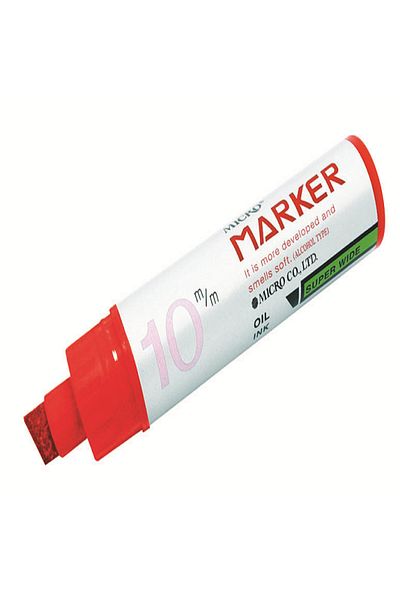 Micro Marker Permanent (12 Pieces) 10 Mm Cut End Red Mmp-1001