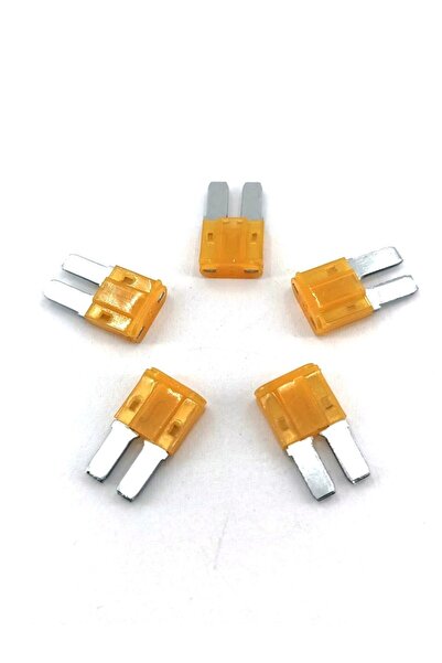 Genel Markalar 5 Adet 5a Mikro 2 Ayaklı Turuncu Bıçak Sigorta 5 Amper Micro