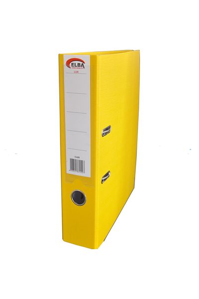 ELBA Wide Yellow Plastic Folder - Lux 25 Pcs