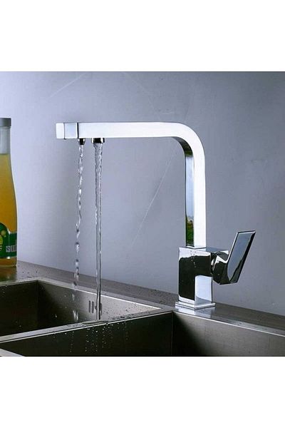 OEM Kitchen Sink Faucet Chrome Dual Flow Water Purification Outlet New Design Imported