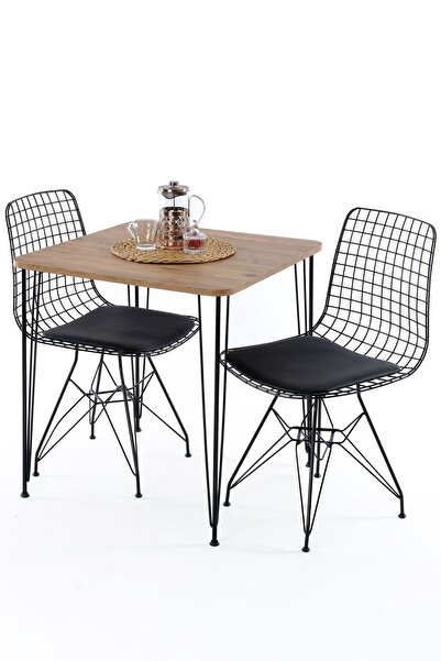 Boss Concept Mutak Balkon Masası 2 Adet Tel Sandalye