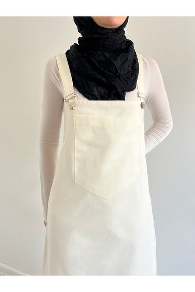 Viva Vogue Gabardine Hijab Gilet Salopet Dress