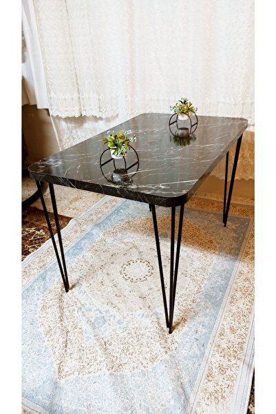 YusGos Atlantik Çam Desen Oval 70x110 Mutfak Masası