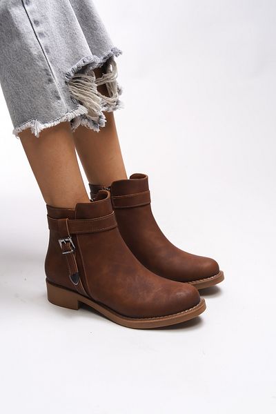 Riccon Dámské boty Branlihn Matte Tan - Detailní přezka, 0012492