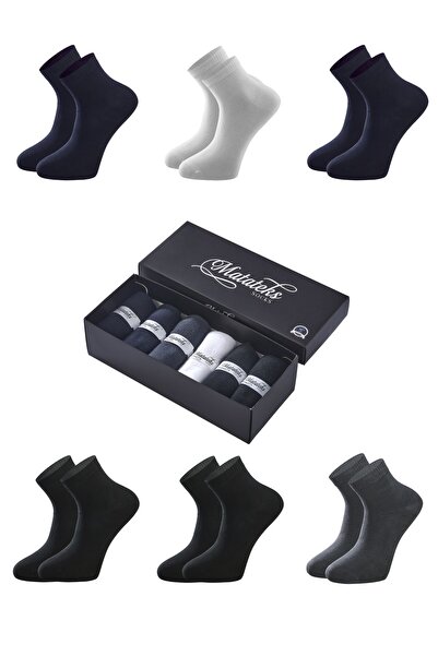 Matateks Bambu Erkek Yarım Konç Düz Asorti Çorap 200 Iğne Dikişsiz Premium 6’...