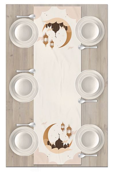 Bertille Home Ramadan Series 140x40 Cm Digital Printed Runner (Ramadan)