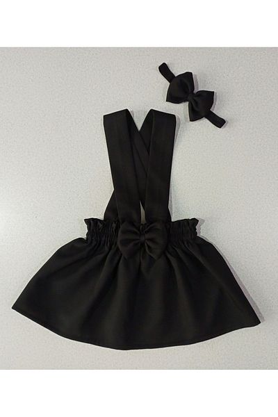 Yumurcak Black Crepe Dress and Bandana