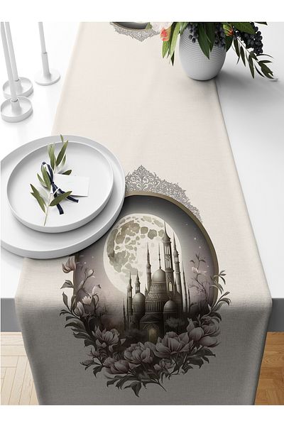 Bertille Home Ramadan Series 140x40 Cm Digital Printed Runner (Ramadan)
