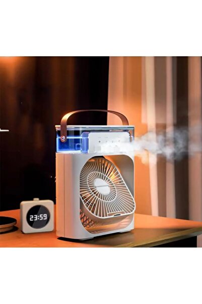 AET 600 Ml Ultrasonik Hava Nemlendirici Buhar Makinesi Ve Aroma Difüzörü ve Buzlu Klima Rgb Işıklı