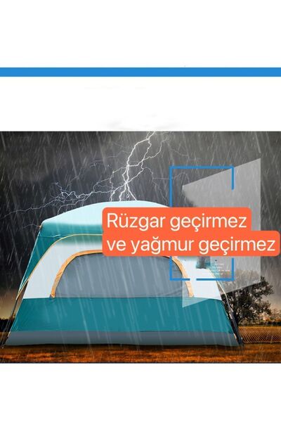 Genel Markalar Aile Boyu Büyük Kamp Çadırı 2 Oda 1 Salon 420*305*200 CM