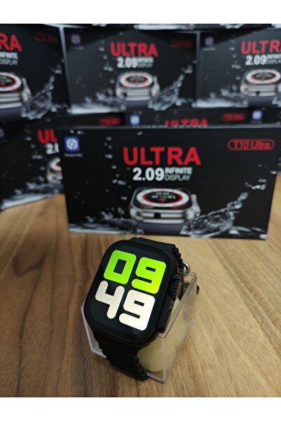 Genel Markalar T10 Ultra Akıllı Saat 49 Mm Çift Kordon Turuncu 1 Kordon Watch...