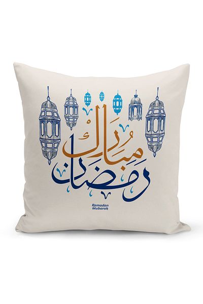 Bertille Home Ramadan Series Double Sided Digital Printed Throw Pillow Case (Ramadan Cushion Cover)