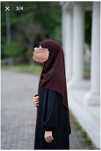 Nilbutik Μεταξωτό κασκόλ Medina σε καφέ χρώμα