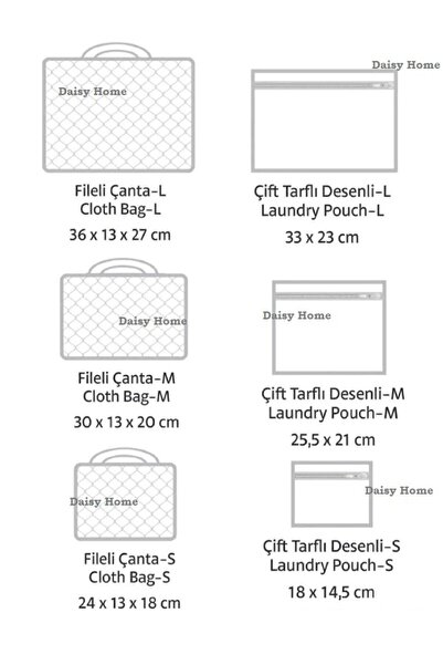 DaisyHome Baby Lüks 6'lı Bebek Bavul Organizer Seyahat Çantası Pembe